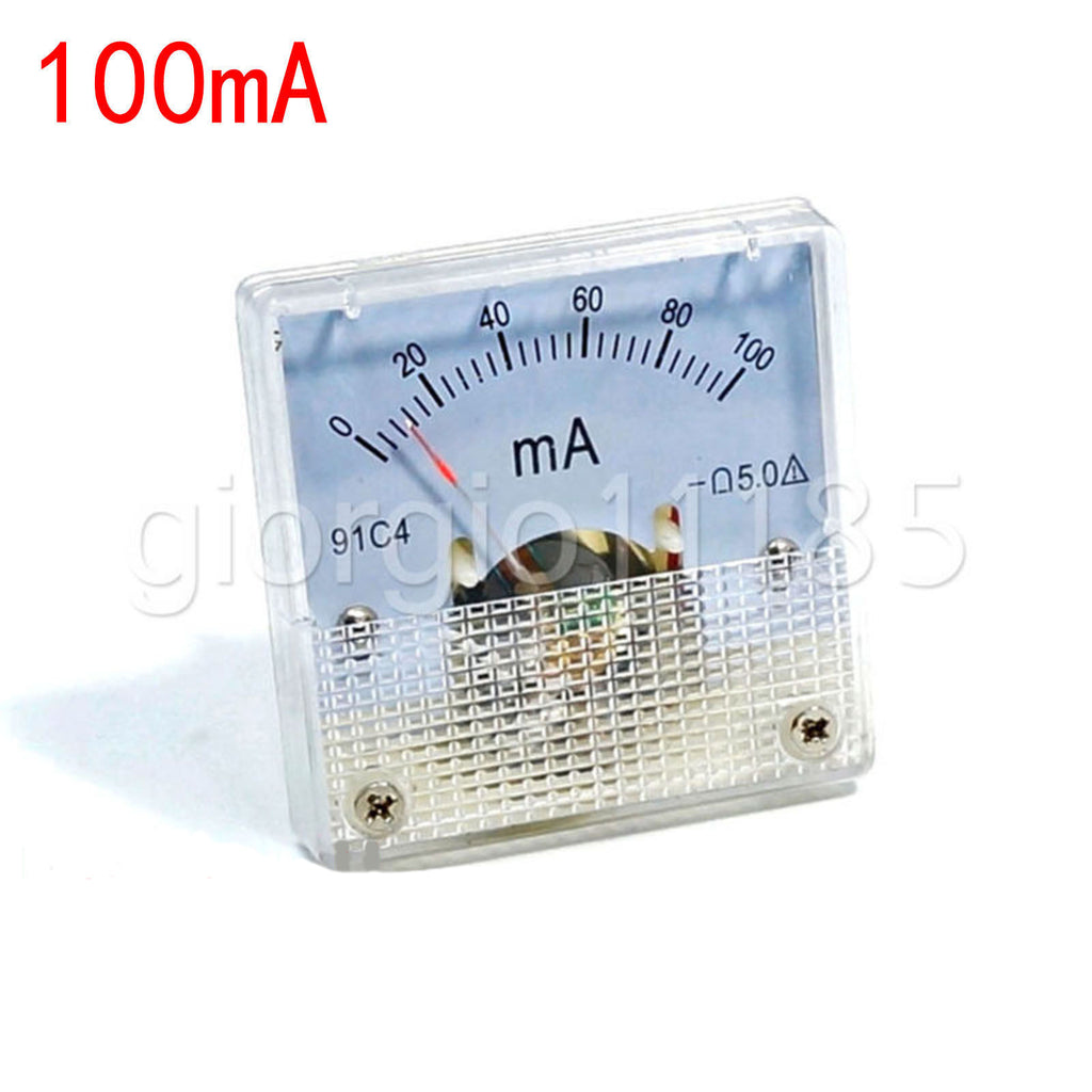 AU Stock DC 0 ~ 100mA Analog AMP Current Pointer Needle Panel Meter Ammeter 91C4