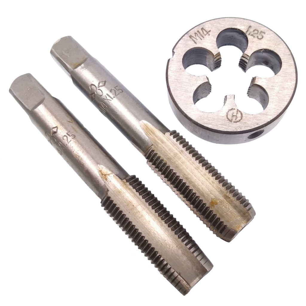 AU Stock HSS M14x1.25 Taper & Plug Tap & M14x1.25mm Die Metric Thread Right Hand