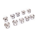 US Stock 10pcs 3mm 304/A2 Stainless Steel Wire Rope Simple Grip Cable Clamp