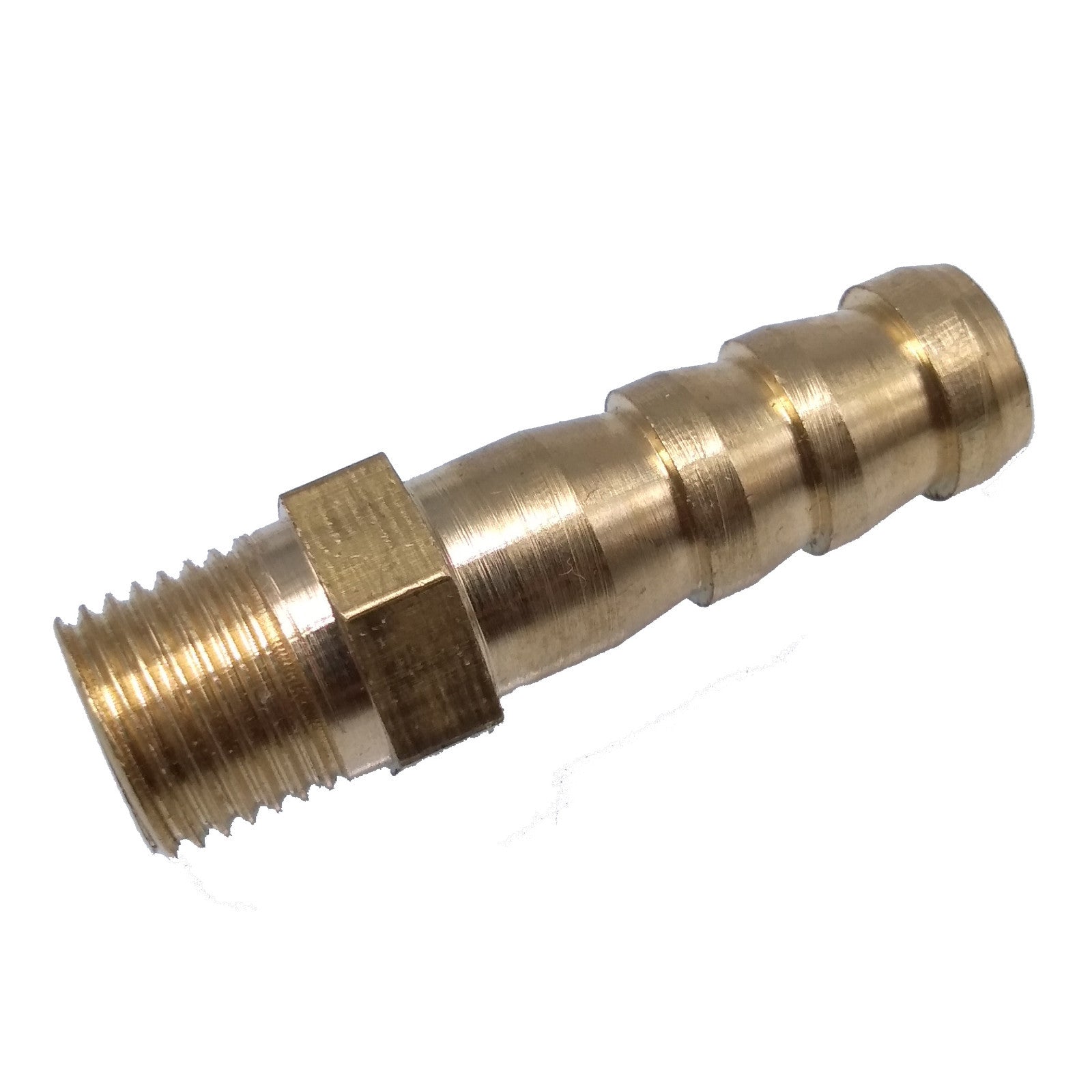 2x 1/8" BSP Male Thread 8mm Brass Hose Barb Coupler Fitting Connector