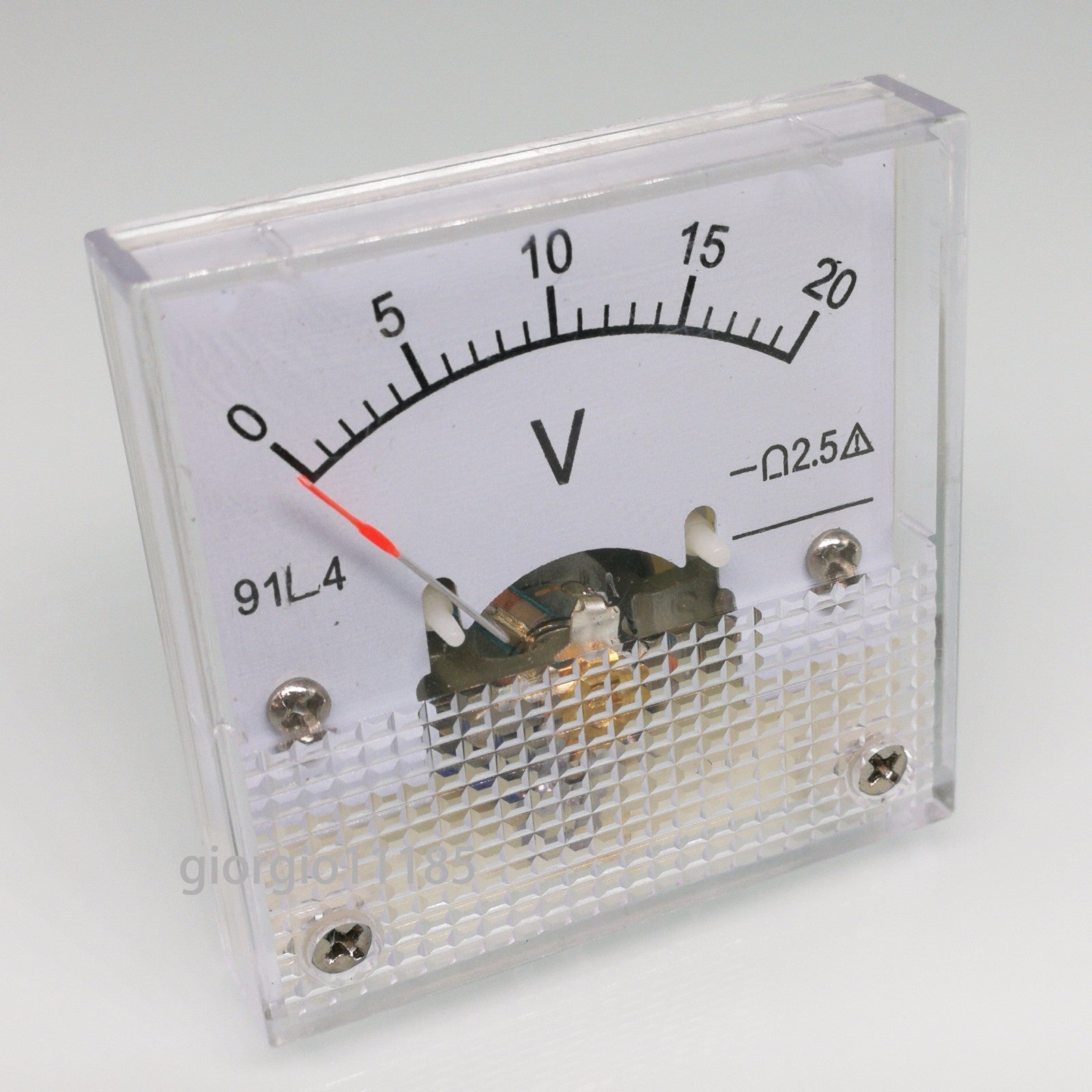 US Stock AC 0 ~ 20V Square Analog Volt Pointer Needle Panel Meter Voltmeter 91L4