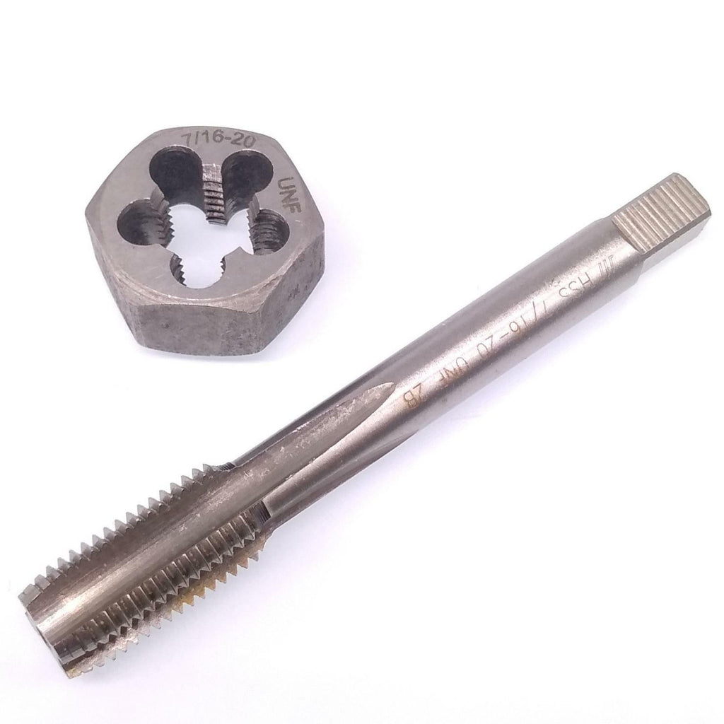 US Stock HSS 7/16-20 Tap & 7/16-20 Hexagon Die Thread Right Hand Set
