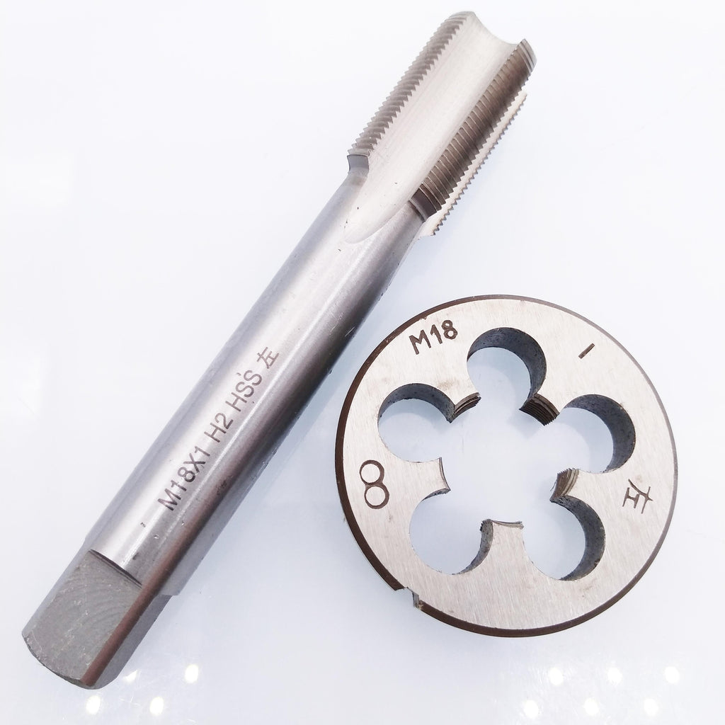 HSS M18 x 1mm Tap & M18 x 1.0mm Die Metric Thread Left Hand