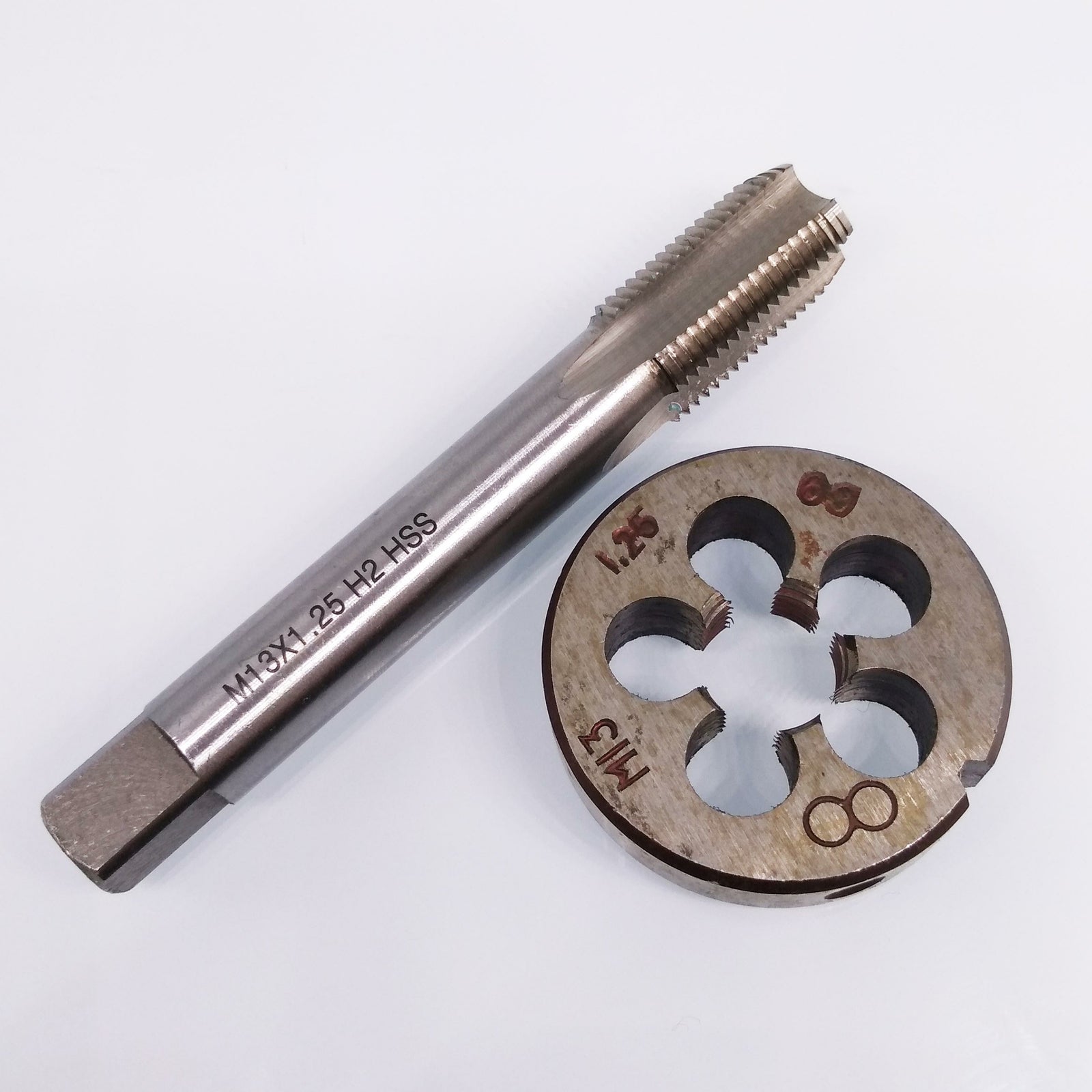 AU Stock HSS M13 x 1.25mm Tap & M13 x 1.25mm Die Metric Thread Right Hand