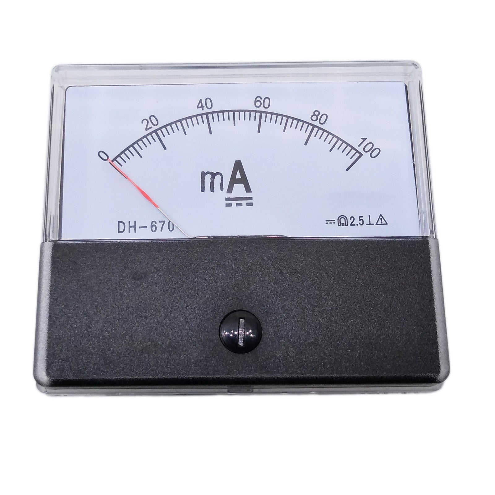 AU Stock Analog Panel AMP Current Ammeter Meter Gauge DH-670 0-100mA DC