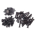 200pcs M4 x 30mm Flat Head Black Screws with Nuts Washers