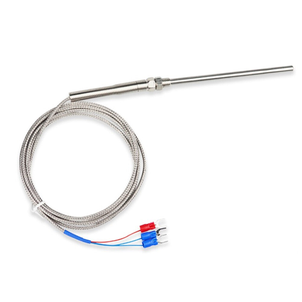 5pcs PT100 RTD Temperature Sensor Resistance Thermometer 400℃ Probe 5x50mm 2M