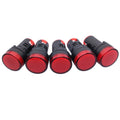 US Stock 5pcs Red LED Power Indicator Signal Light AC DC 110V 22mm AD16-22DS