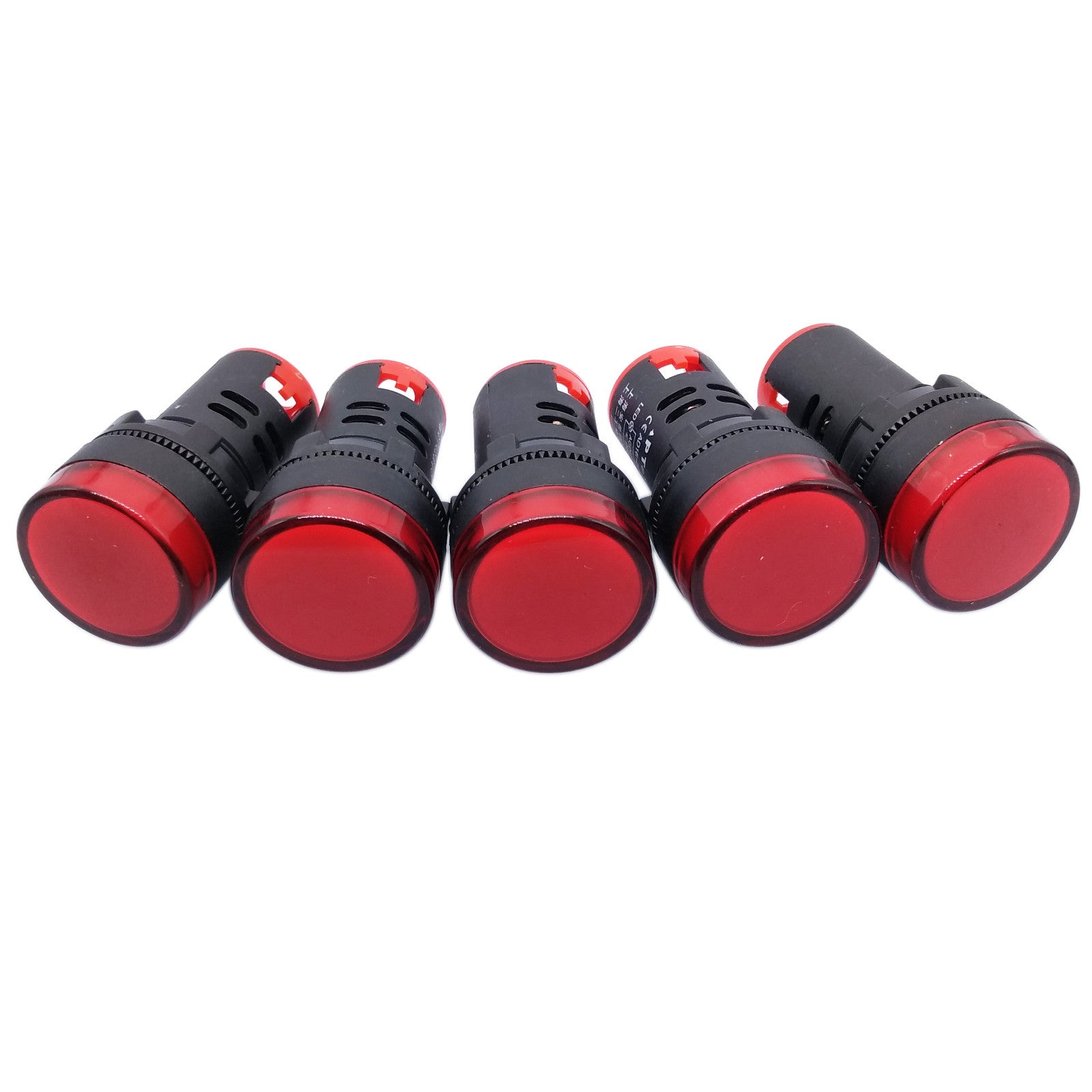 US Stock 5pcs Red LED Power Indicator Signal Light AC DC 110V 22mm AD16-22DS