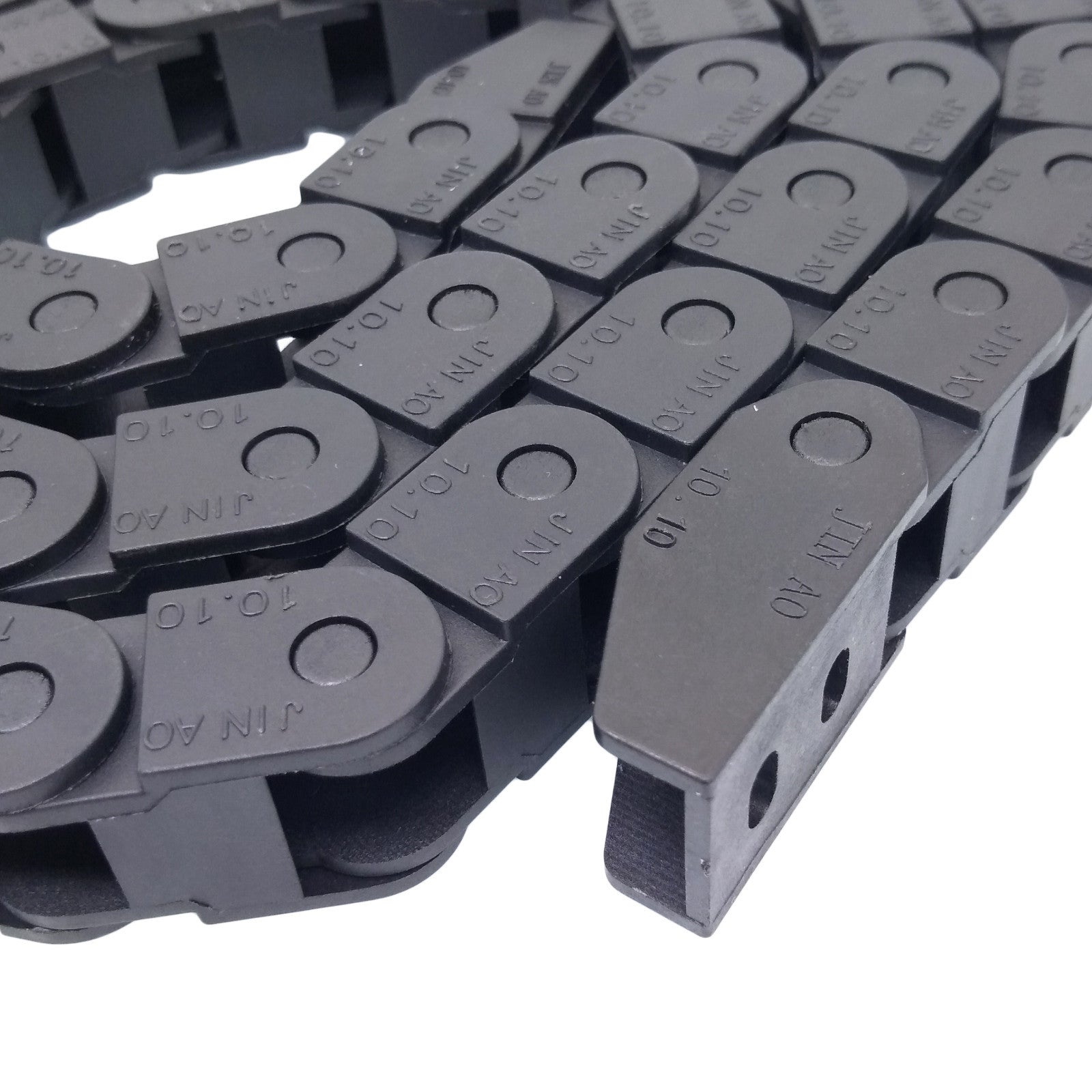 AU Stock 2M 2000mm Black Long Nylon Cable Drag Chain Wire Carrier 10 x 10mm