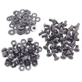 200pcs M4 x 8mm Flat Head Black Screws with Nuts Washers
