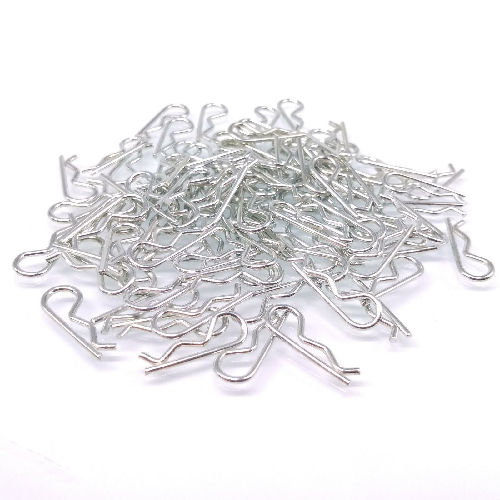 100pcs R Clip Stainless Steel Brake Pad Retaining Pin 1mm Diameter 16mm Length