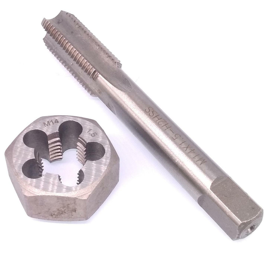 US Stock HSS M14 x 1.5mm Tap & 14x1.5mm Hexagon Die Metric Thread Right Hand Set