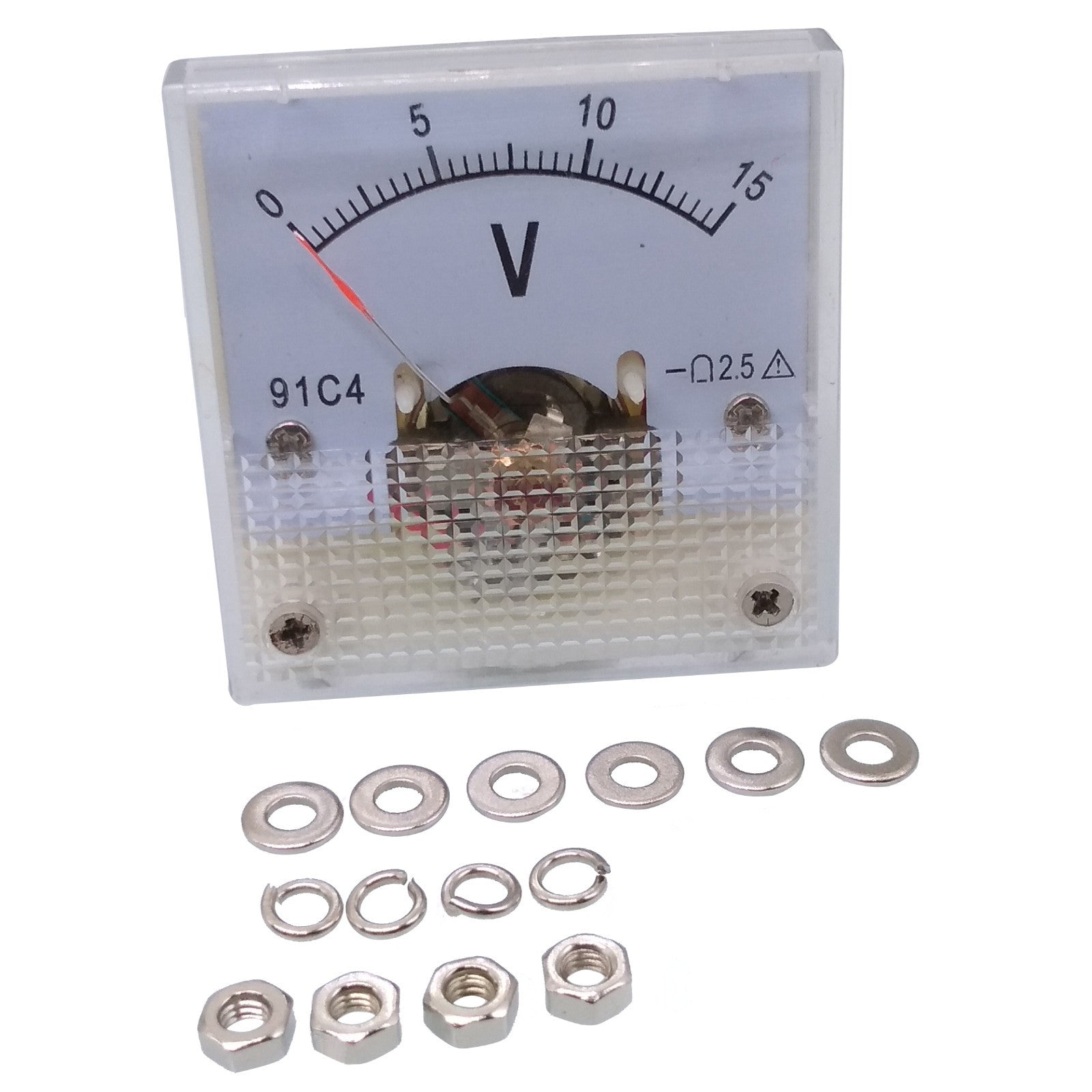 AU Stock DC 0 ~ 15V Square Analog Volt Pointer Needle Panel Meter Voltmeter 91C4