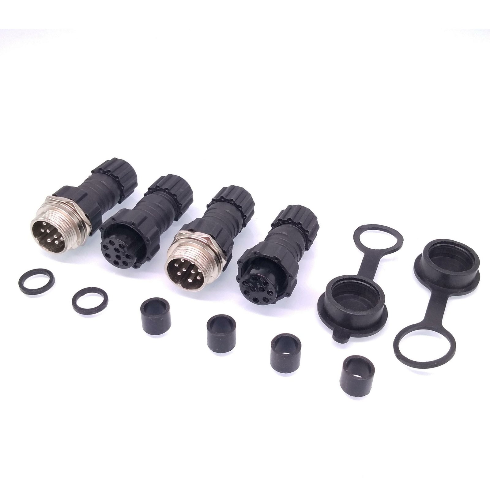 2Sets GX16 Waterproof Aviation Connector Plug Socket Sensor 9pin