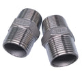 US Stock 2pcs 3/4" Male x 3/4" Male Hex Nipple SS 304 Threaded Pipe Fitting NPT