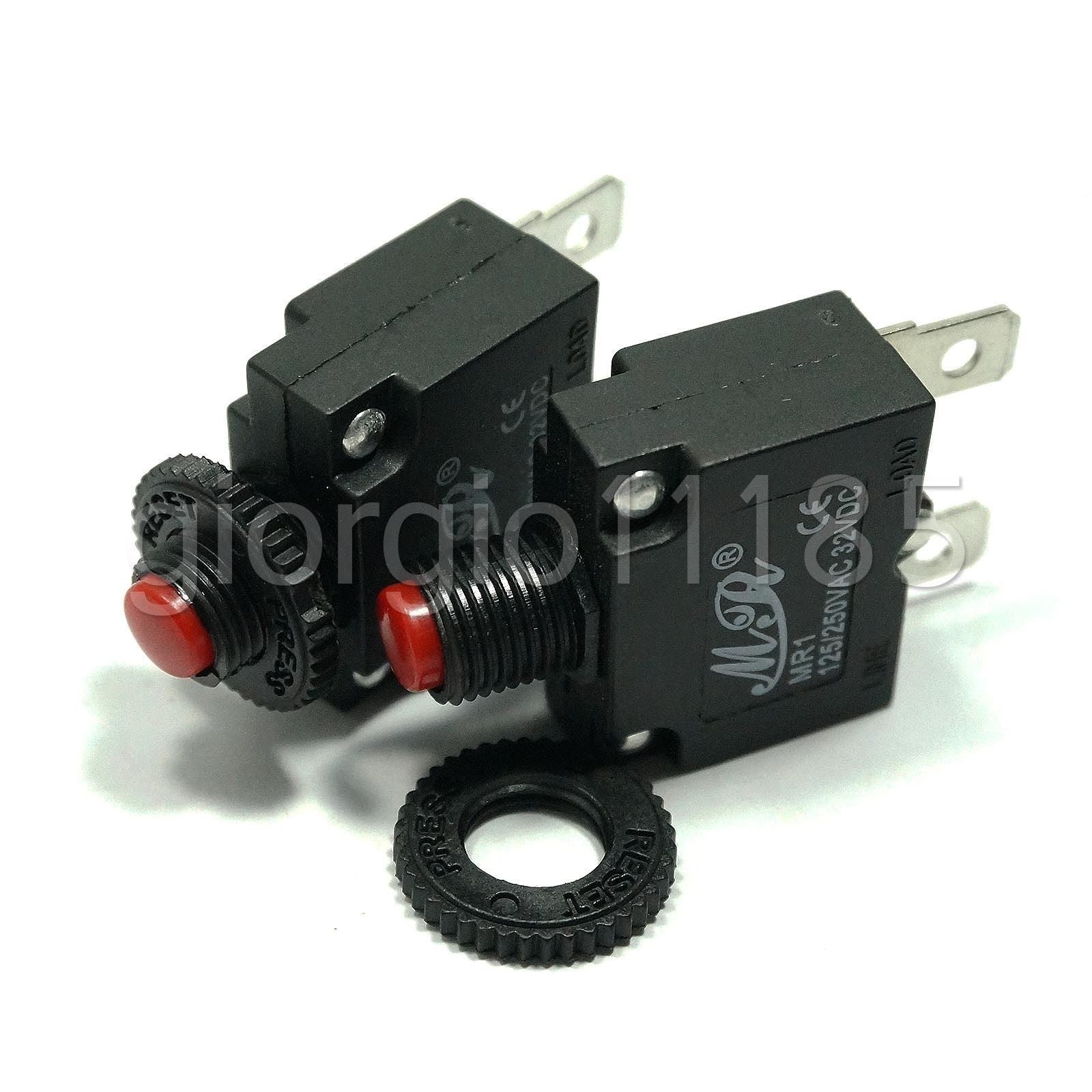 US Stock 5pcs 15A Reset Button Thermal Overload Fuse