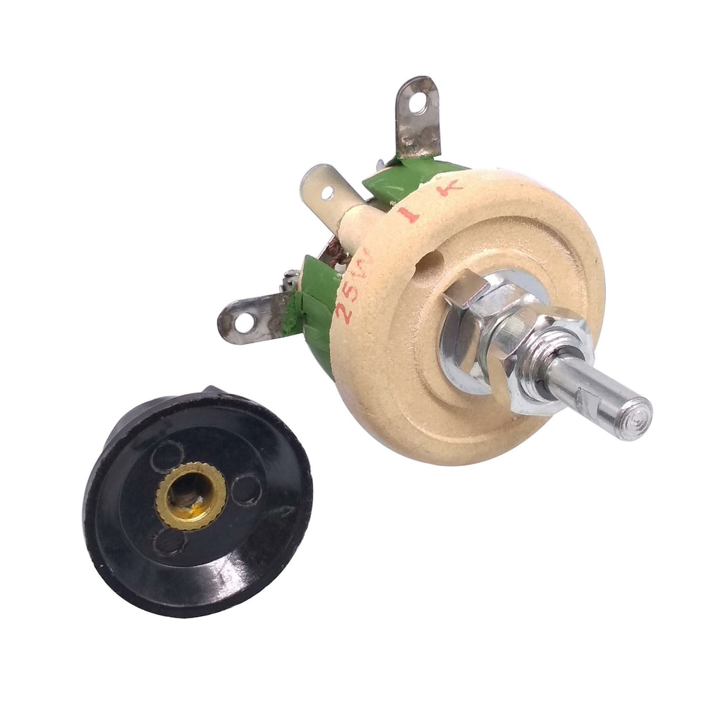 25W 1K OHM High Power Wirewound Potentiometer, Rheostat, Variable Resistor