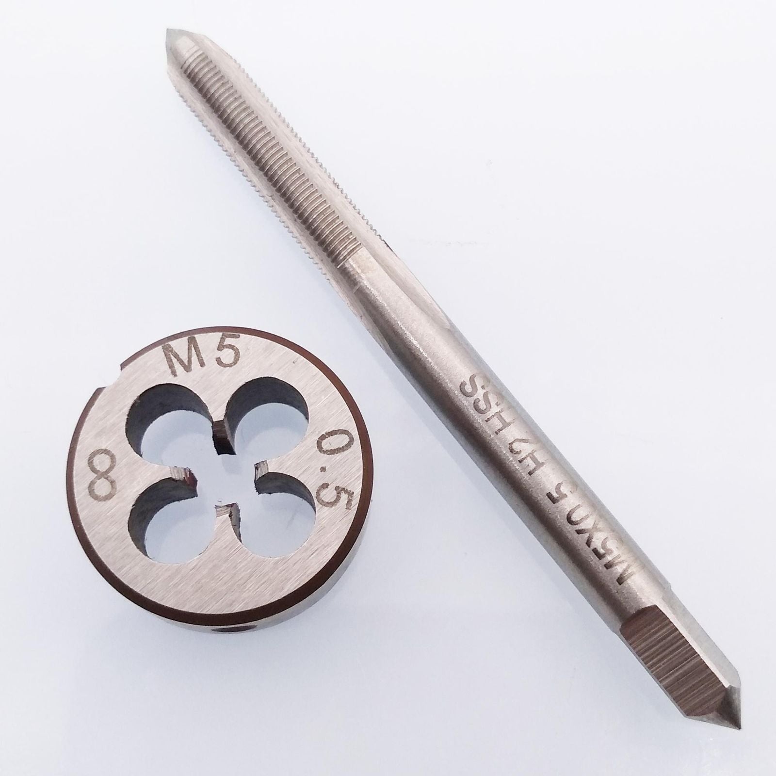 HSS M5 x 0.5mm Tap & M5 x 0.5mm Die Metric Thread Right Hand