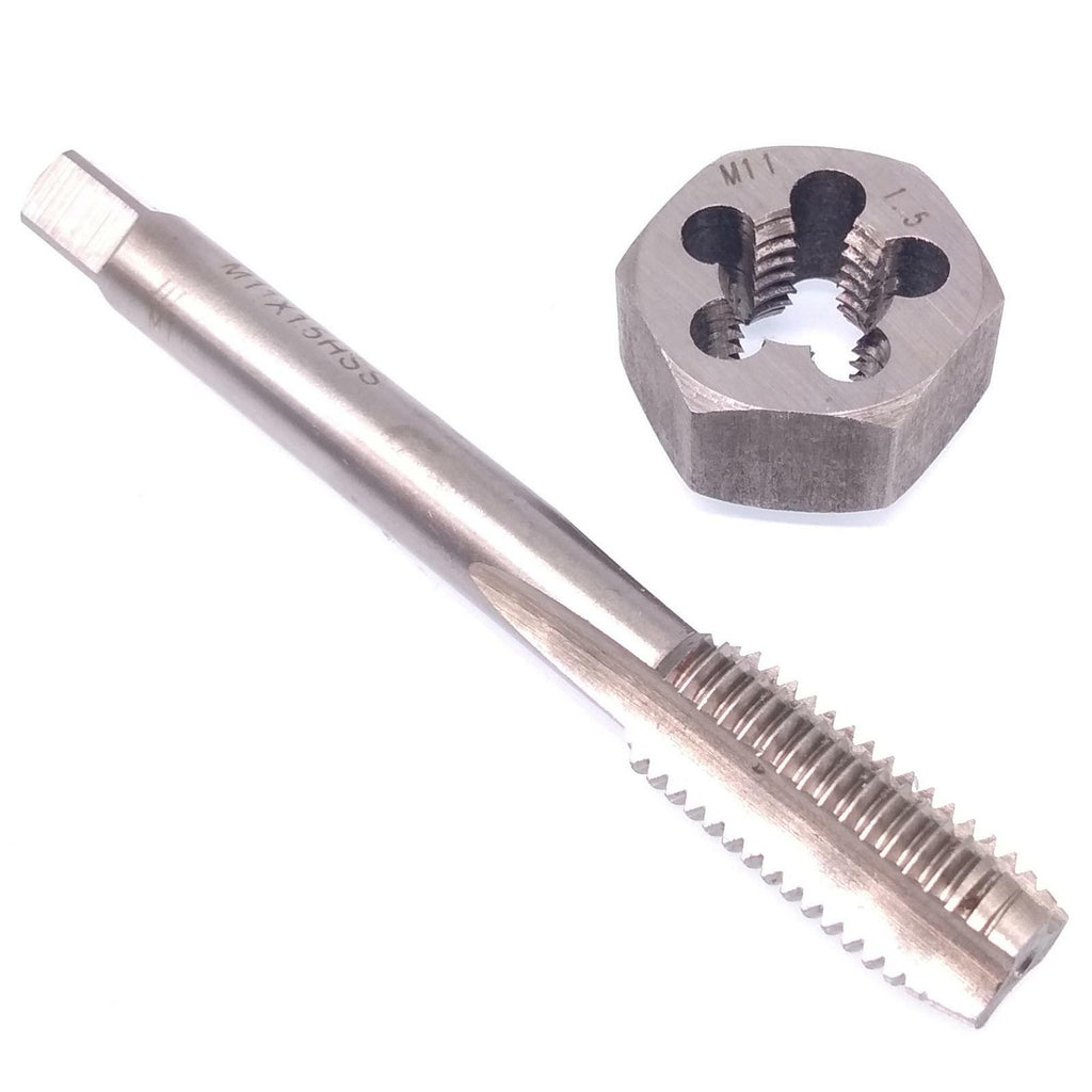US Stock HSS M11 x 1.5mm Tap & 11x1.5mm Hexagon Die Metric Thread Right Hand Set
