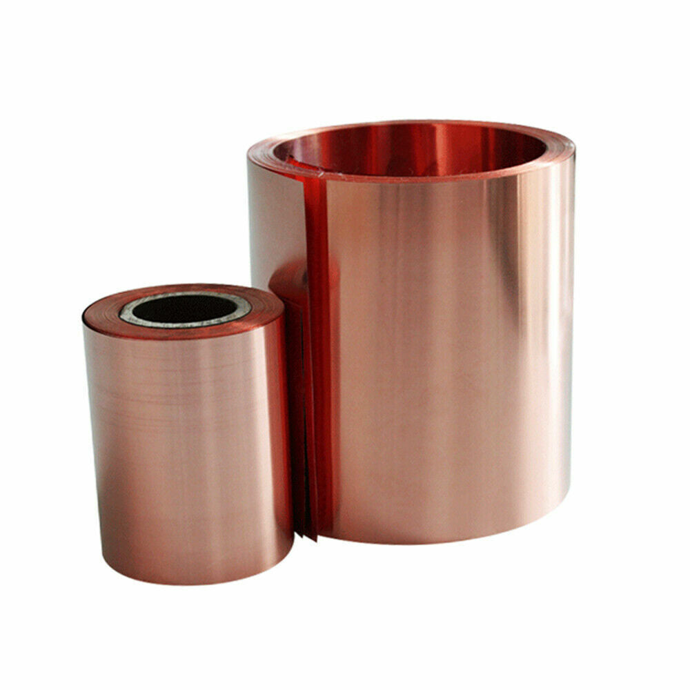 1pc 0.3mm ±10% x 100mm x 1000mm 99.9% Pure Copper T2 Cu Metal Sheet Foil Plate