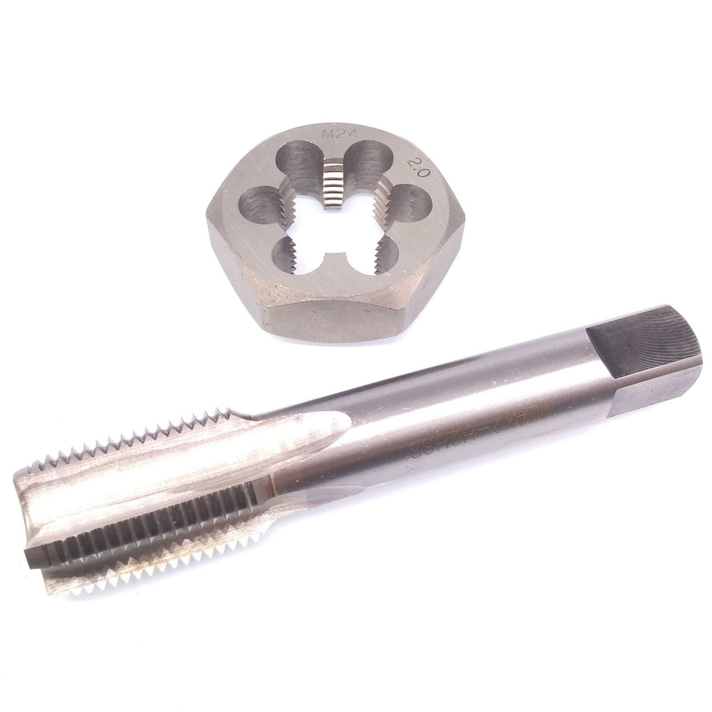 US Stock HSS M24 x 2mm Tap & M24 x 2mm Hexagon Die Metric Thread Right Hand Set