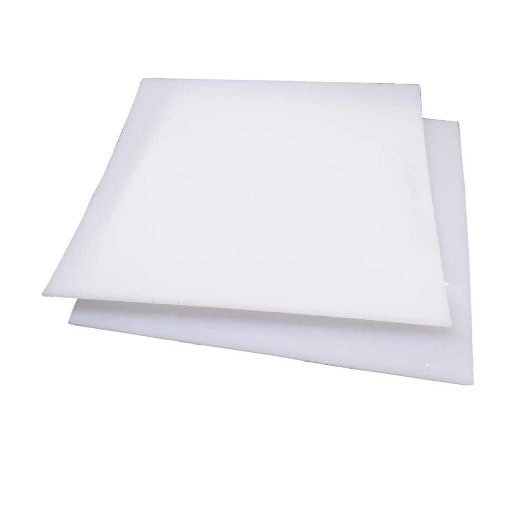 US Stock 2pcs 2mm ±10% x 200mm x 200mm White UHMW Plastic Sheet Plate