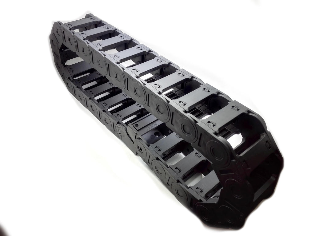 1M 1000mm Black Long Nylon Cable Drag Chain Wire Carrier 25 x 57mm