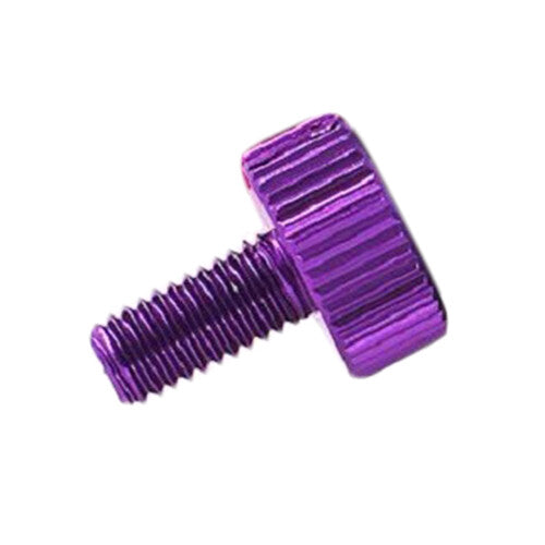 10xAluminum Alloy Knurled Thumb Screws M5x6 Hand Twist Grip Bolt Flat Head Ø12x5