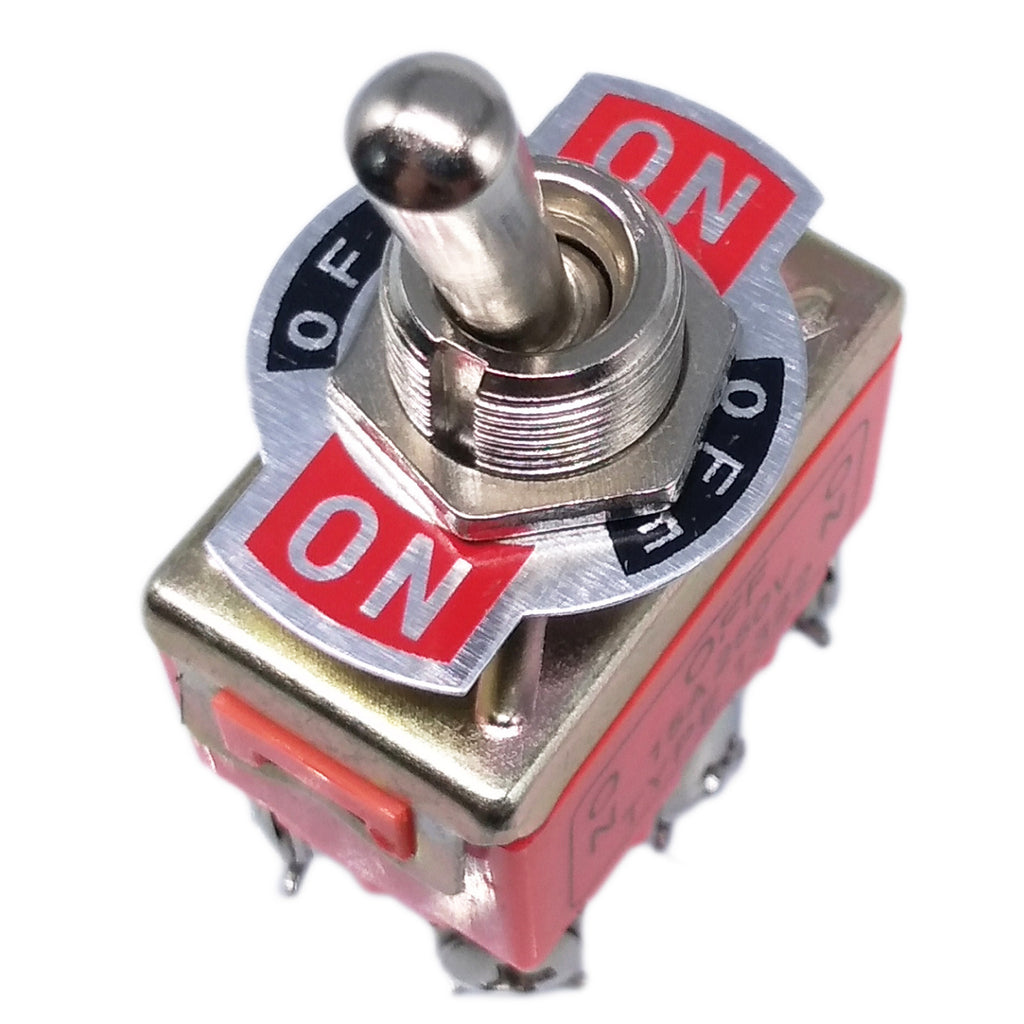 AU Stock ON-OFF-ON DPDT 6 Pin Terminals Latching Toggle Switch 1322 AC 250V 15A