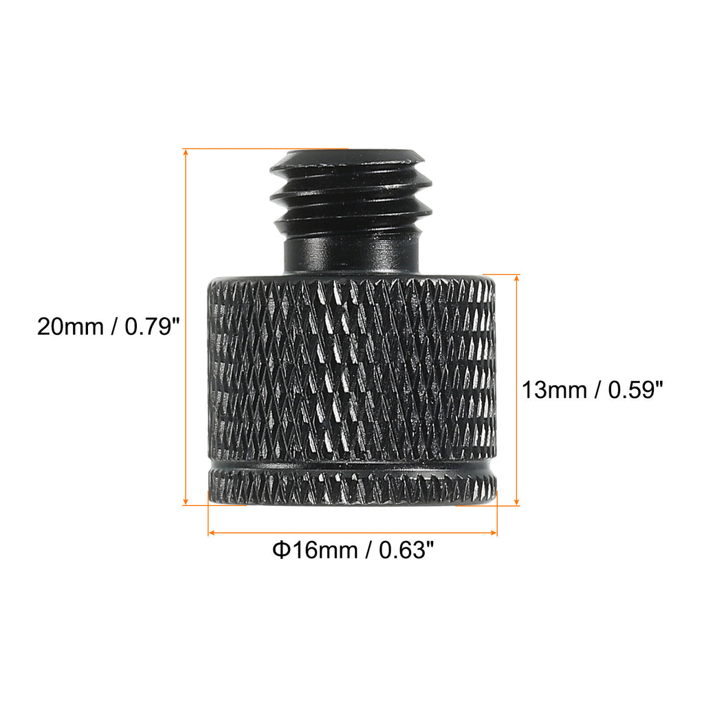 Mic Stand Adapter M10 Female x 3/8 Male Camera Screw Thread Adapter Black
