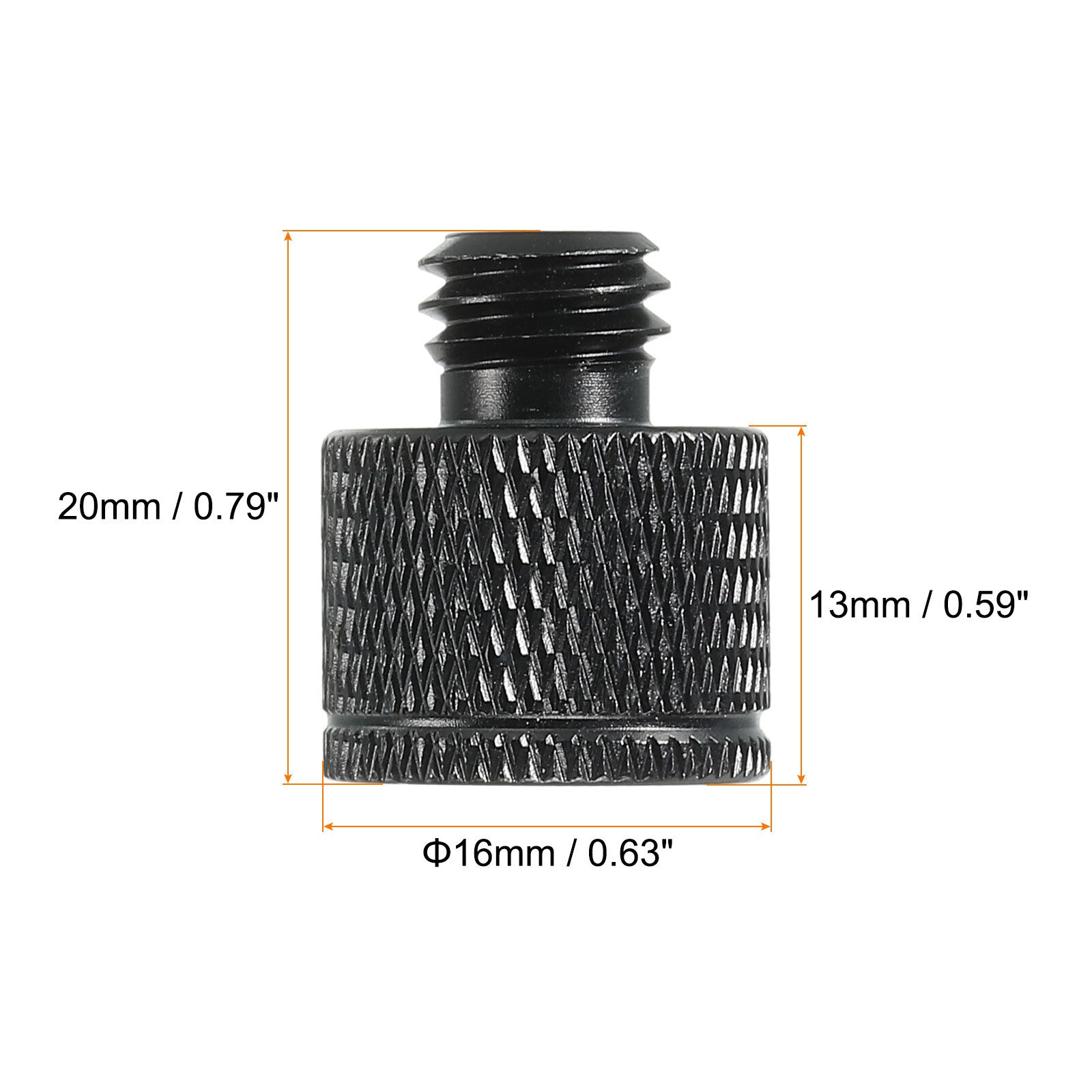 Mic Stand Adapter M10 Female x 3/8 Male Camera Screw Thread Adapter Black