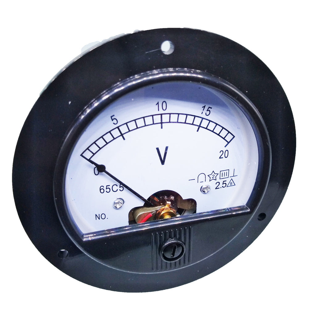 AU Stock DC 0 ~ 20V Round Analog Volt Pointer Needle Panel Meter Voltmeter