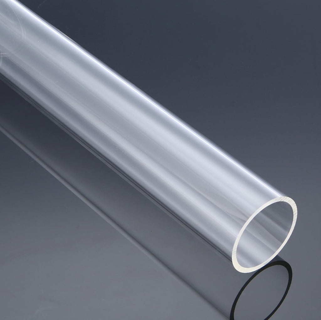 AU Stock 2pcs 50mm OD 44mm ID 250mm Long Clear Acrylic Plastic Tube Pipe