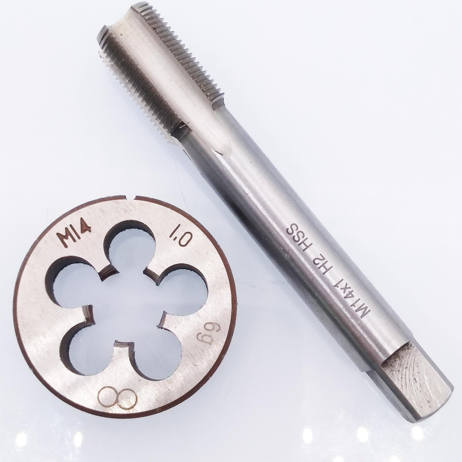 HSS M14 x 1mm Tap & M14 x 1.0mm Die Metric Thread Right Hand