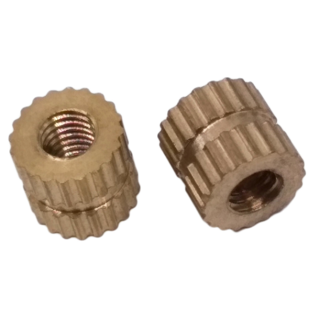 US Stock 50x M3 L5mm OD5.3mm Brass Cylinder Knurled Threaded Insert Embedded Nut