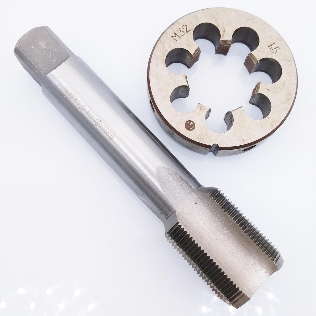 US Stock HSS M32 x 1.5mm Tap & M32 x 1.5mm Die Metric Thread Right Hand