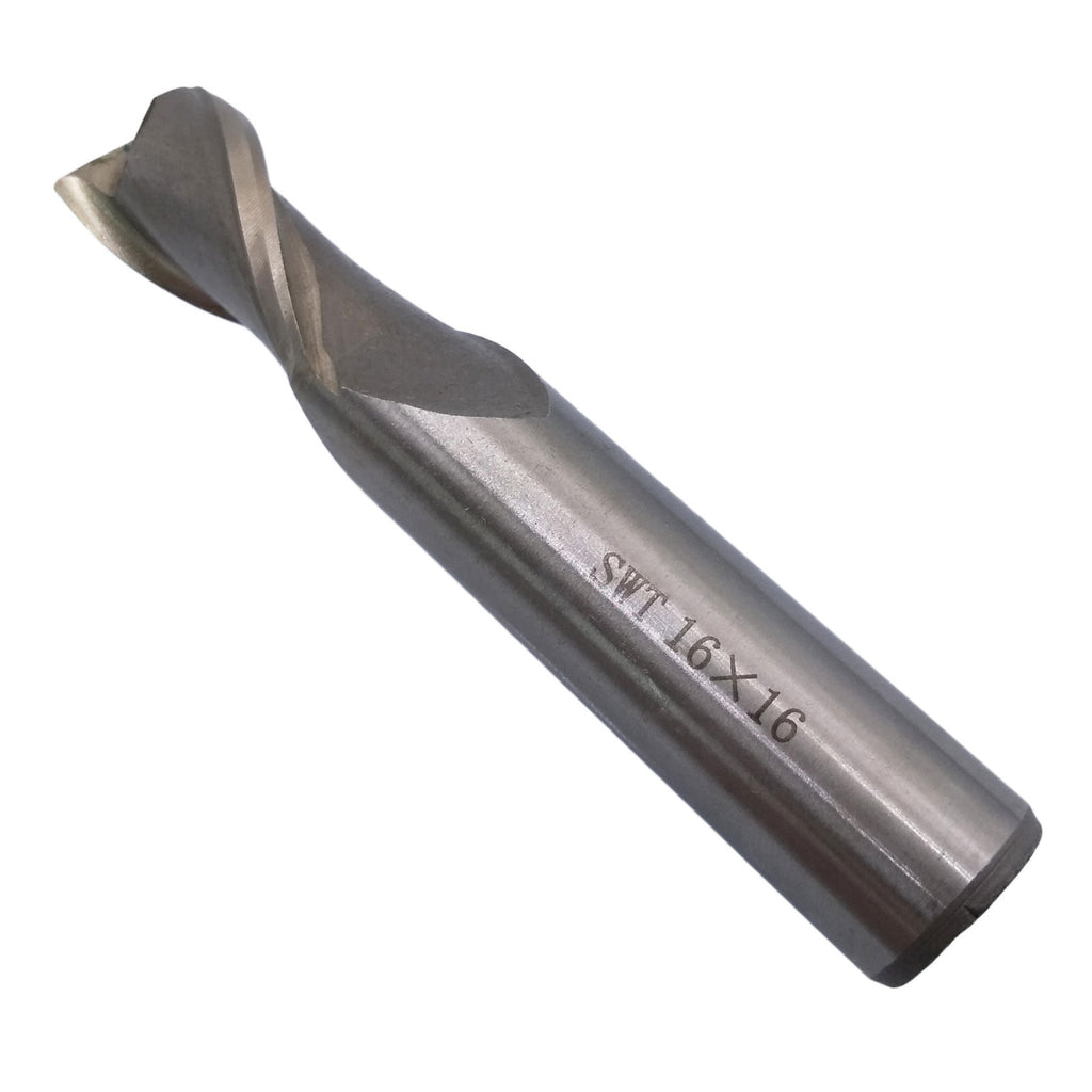 US Stock 16mm Two 2 Flute HSS & Aluminium End Mill Cutter CNC Bit