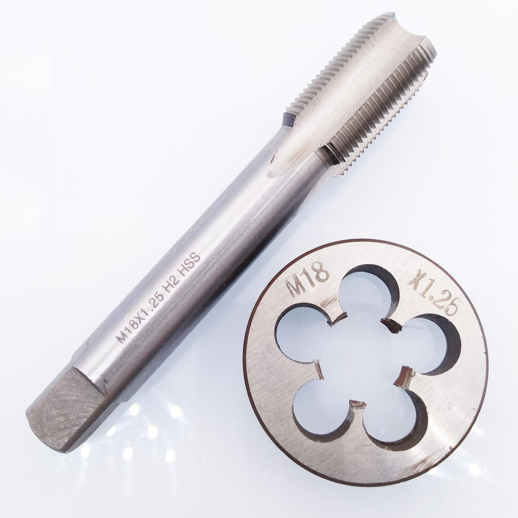 US Stock HSS M18 x 1.25mm Tap & M18 x 1.25mm Die Metric Thread Right Hand
