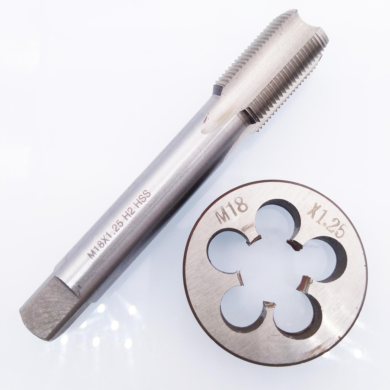 US Stock HSS M18 x 1.25mm Tap & M18 x 1.25mm Die Metric Thread Right Hand