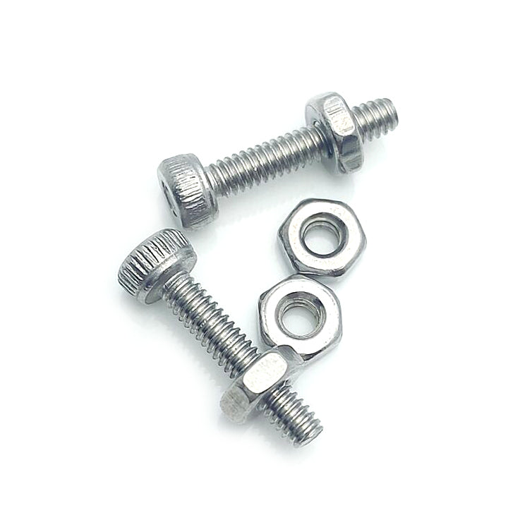 US Stock 50x M2 x 10mm Hex Socket Screw Bolt Knurling DIN912 Stainless Steel Nut