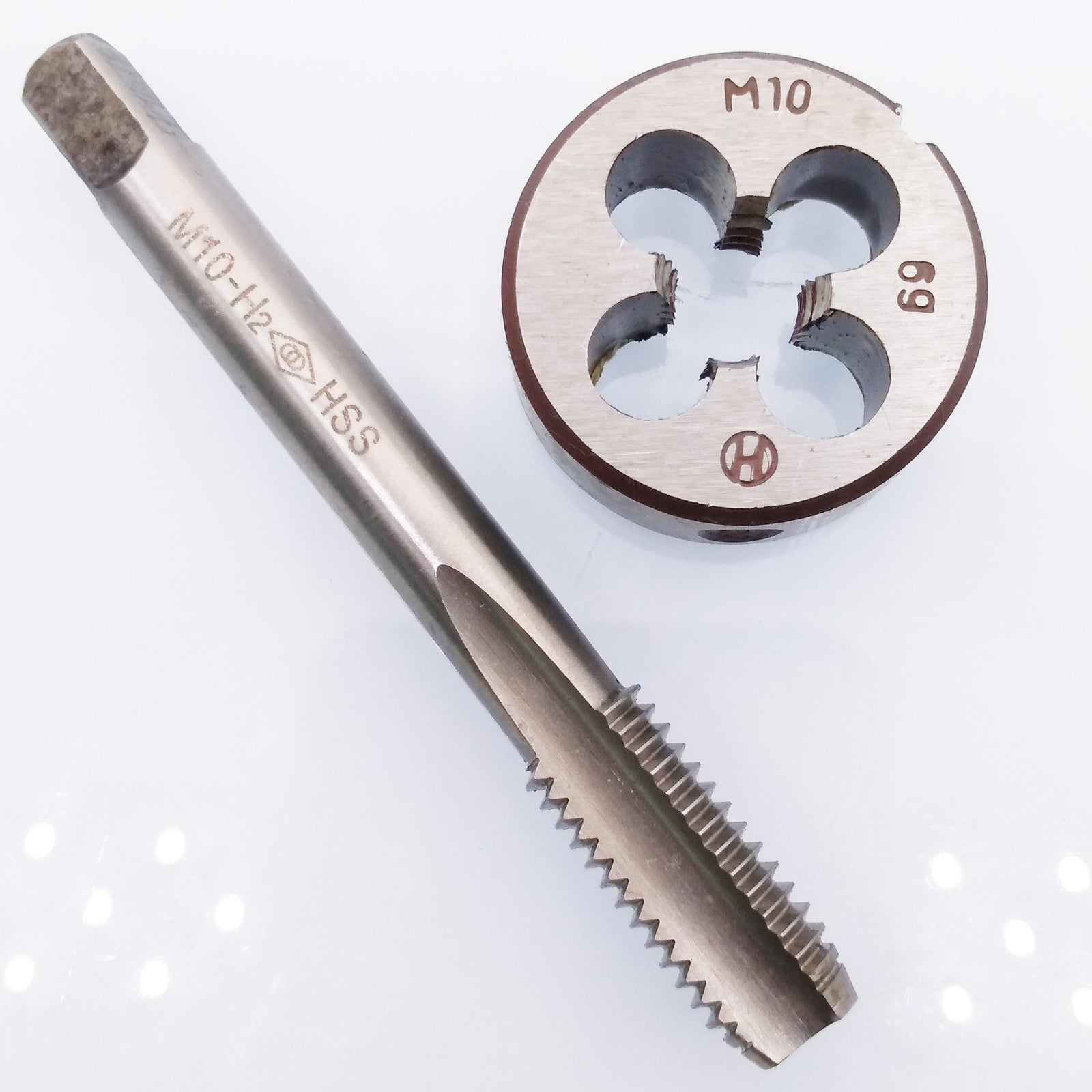 US Stock HSS M10 x 1.5mm Tap & M10 x 1.5mm Die Metric Thread Right Hand