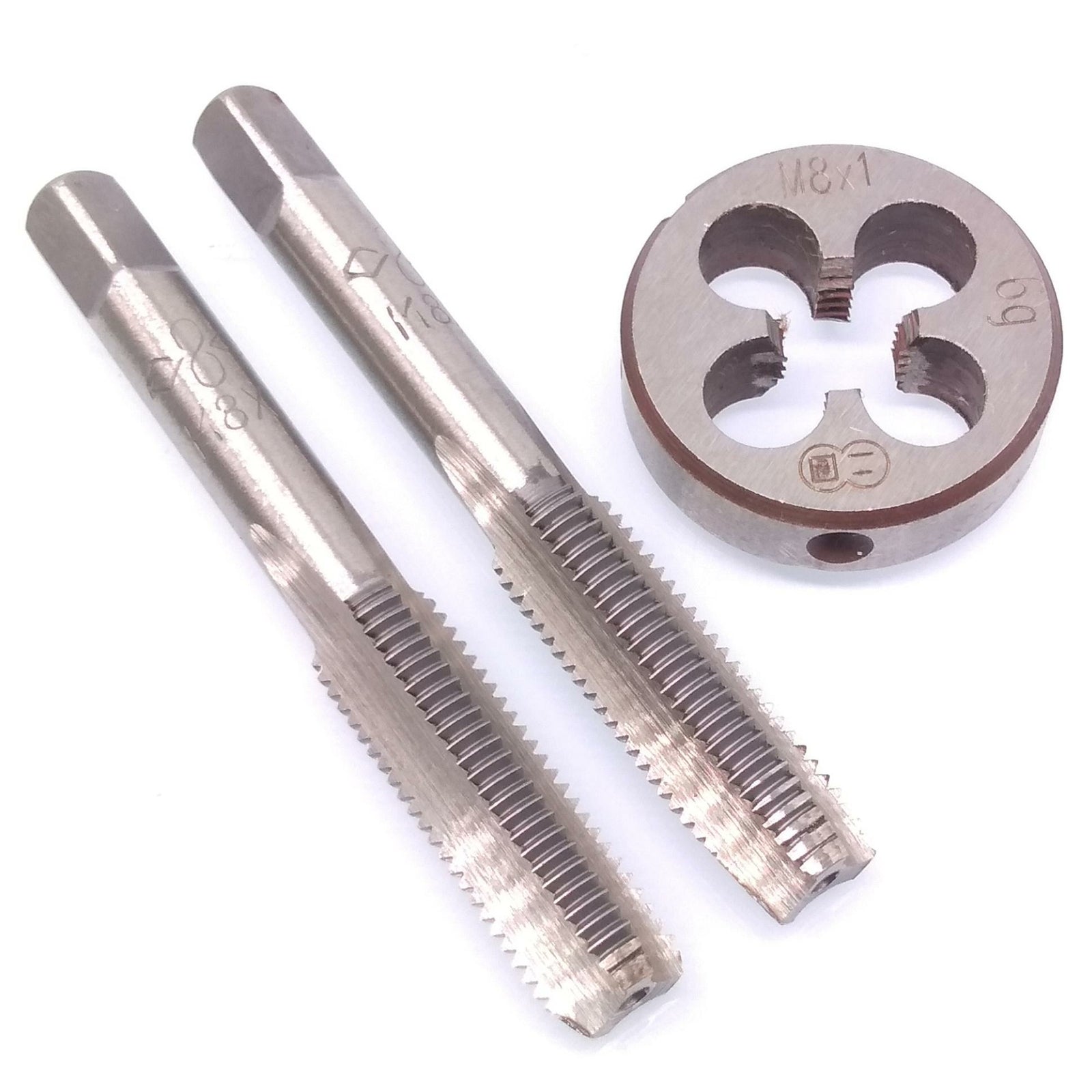 AU StockHSS M8 x 1mm Taper & Plug Tap & M8 x 1mm Die Metric Thread Right Hand