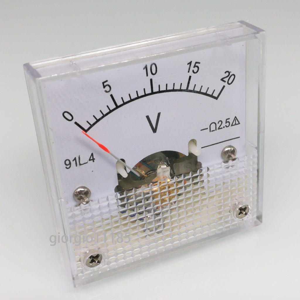 AU Stock AC 0 ~ 20V Square Analog Volt Pointer Needle Panel Meter Voltmeter 91L4