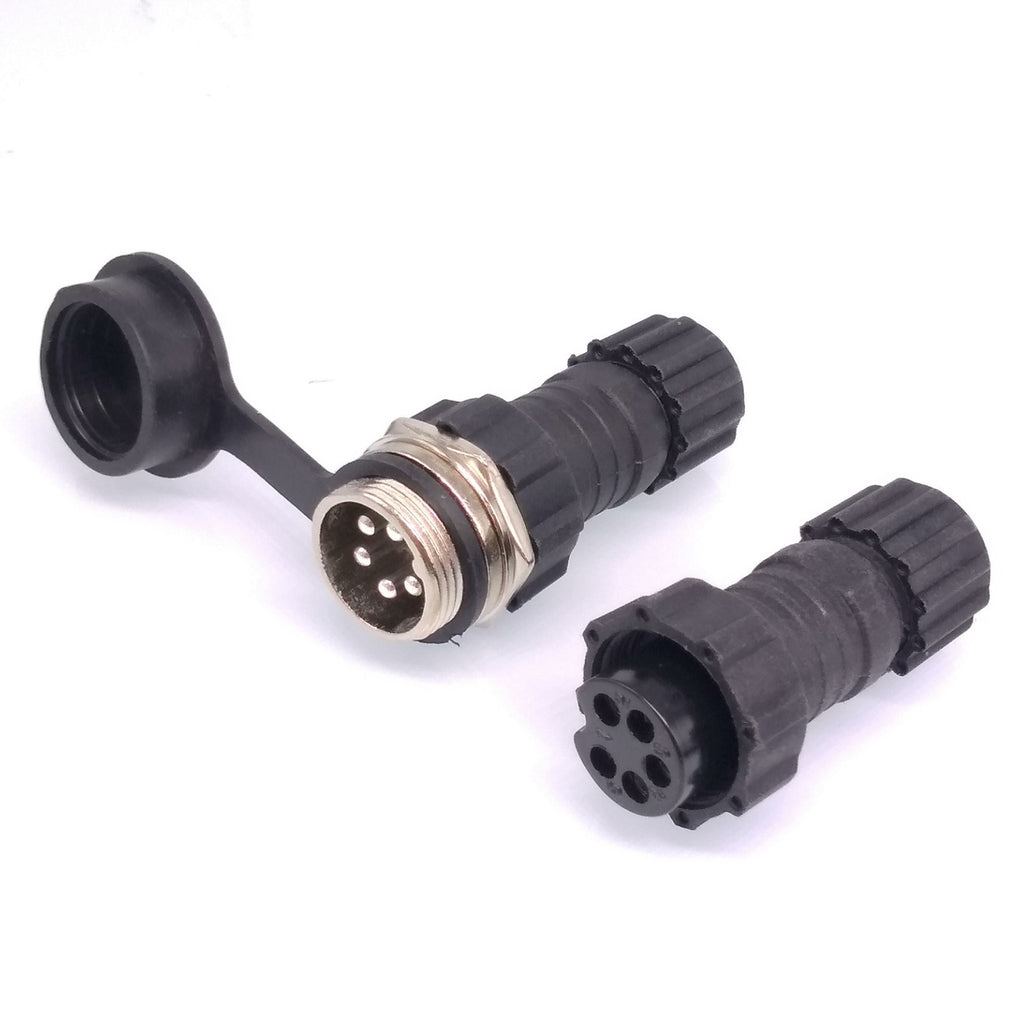 2Sets GX16 Waterproof Aviation Connector Plug Socket Sensor 5pin