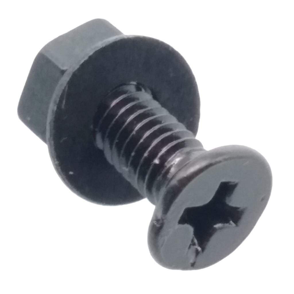 200pcs M4 x 12mm Flat Head Black Screws with Nuts Washers