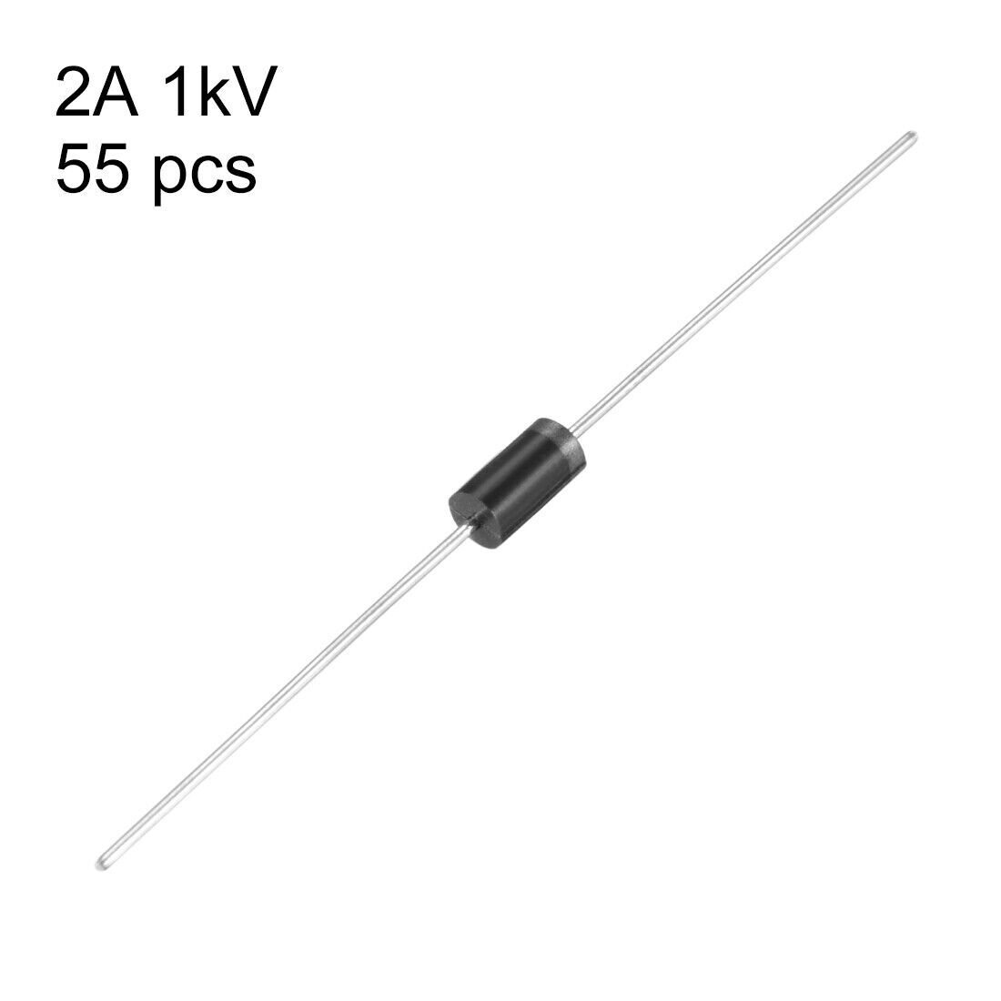 55pcs RL207 Rectifier Diode 2A 1kV Axial Electronic Silicone Diodes