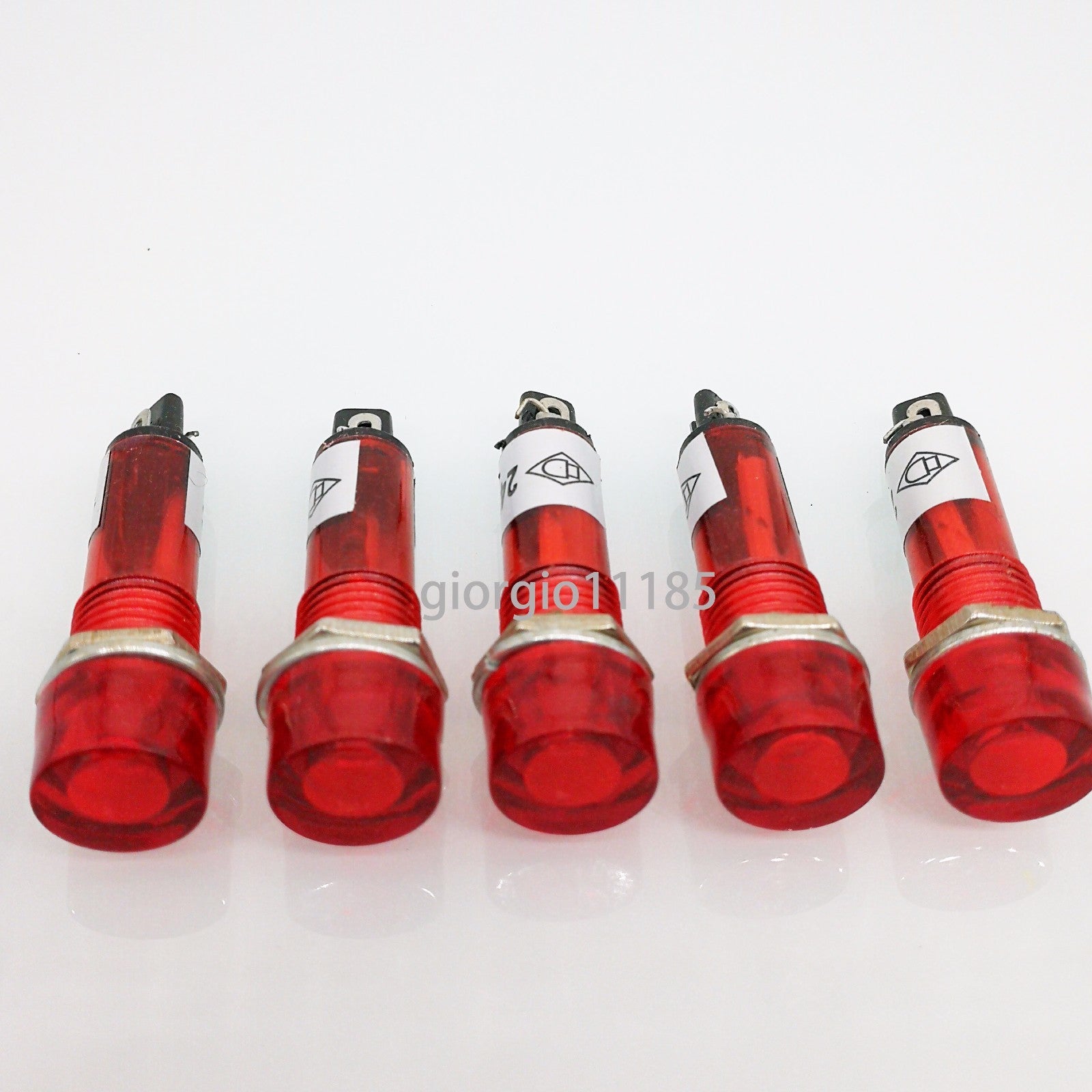 US Stock 5pc Red XD10-3 24V DC 10mm Power Signal Indicator Light Mini Pilot Lamp