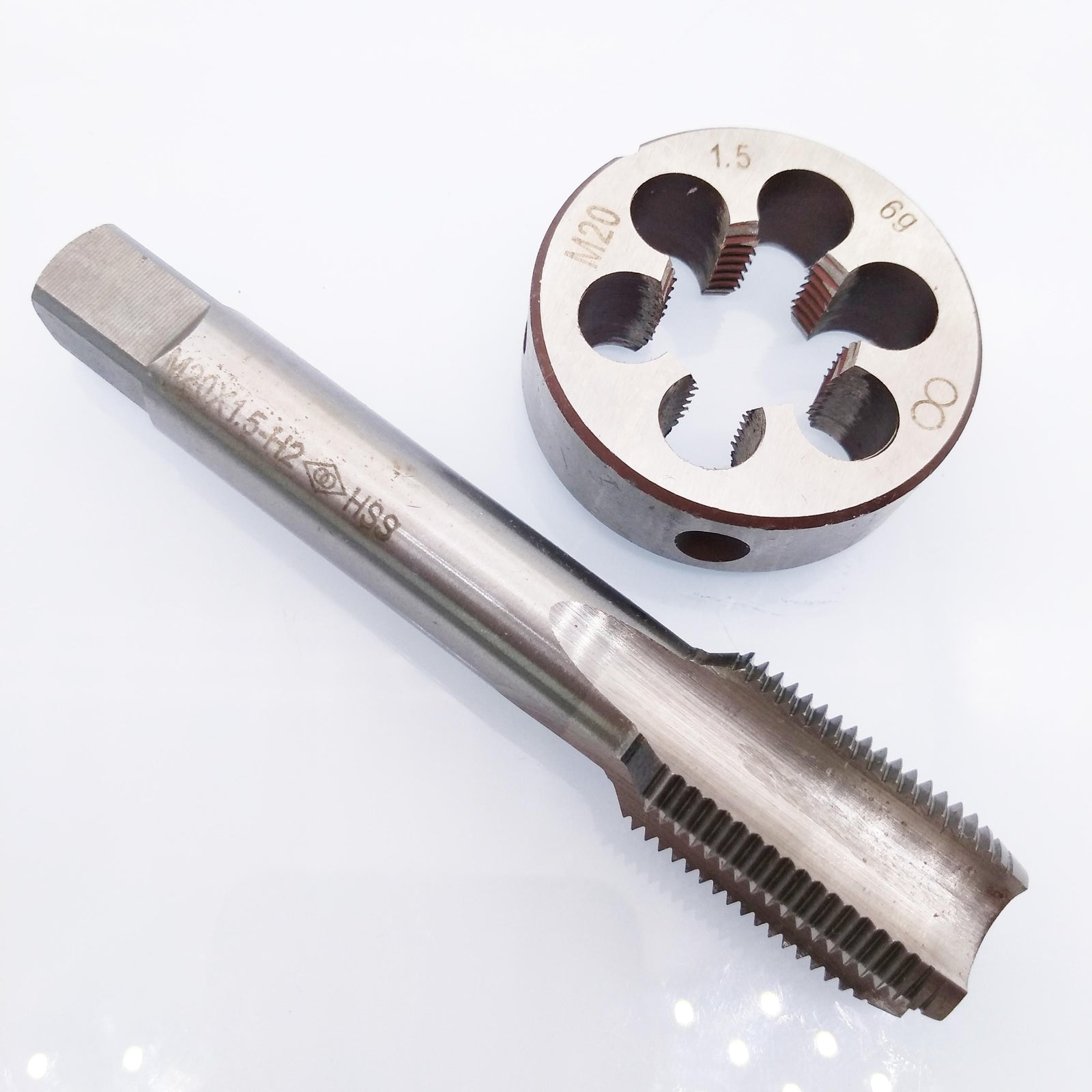HSS M20 x 1.5mm Tap & M20 x 1.5mm Die Metric Thread Right Hand