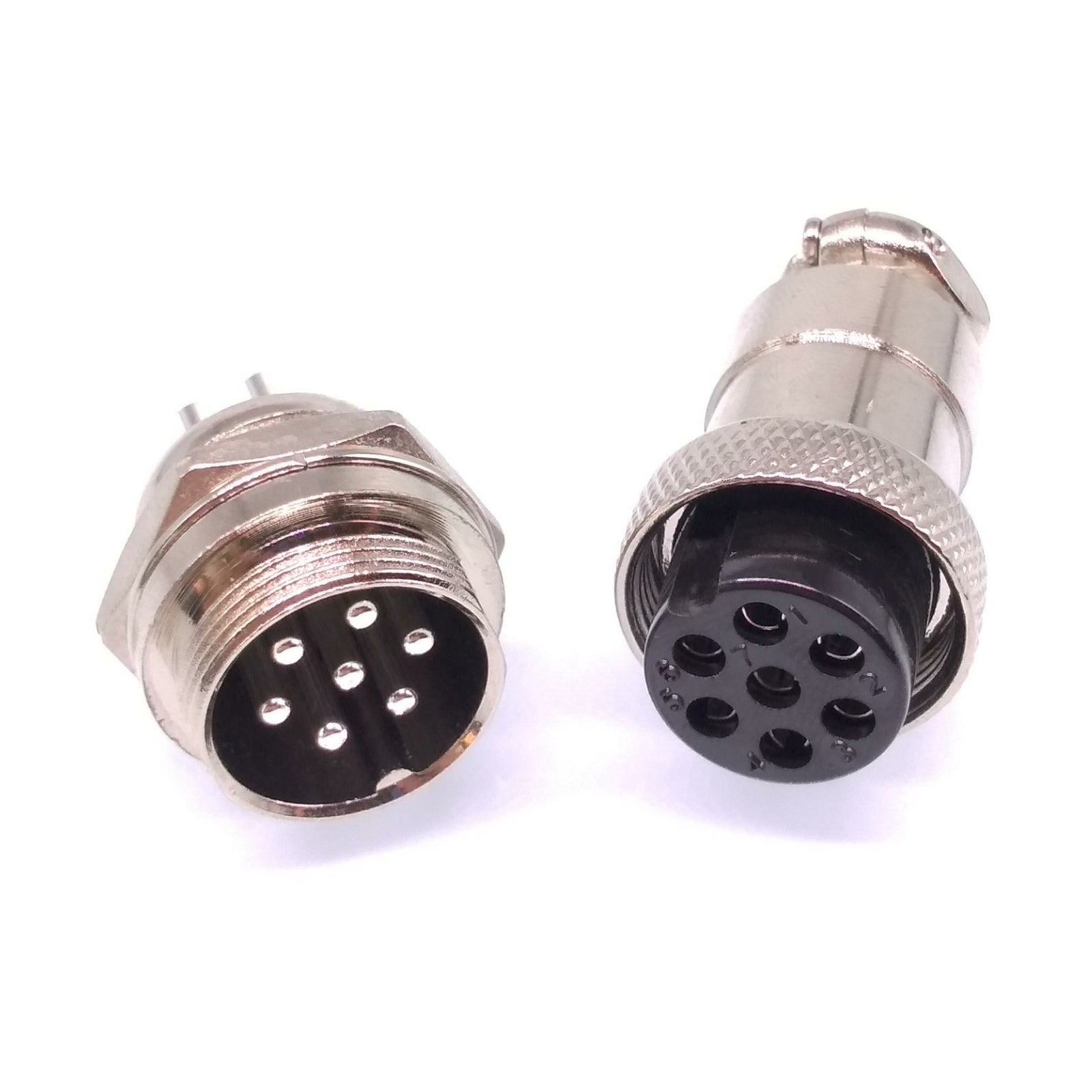 1Set GX20 7Pin 20mm Panel Mounting Metal Aviation Connector Plug + Socket